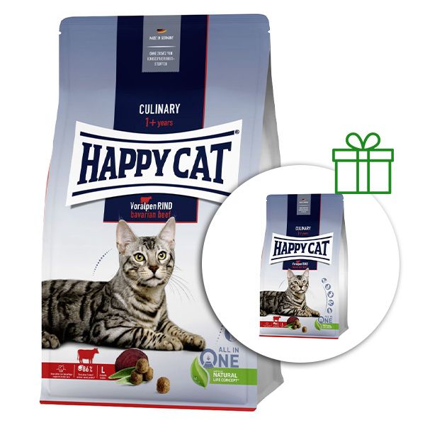 Happy Cat Culinary Voralpen-Rind / Hovädzie 1,3 kg 1+1 ZADARMO