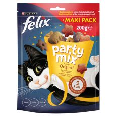 Felix Party Mix maškrty pre mačky kura, pečeň, morka Original Mix 200 g