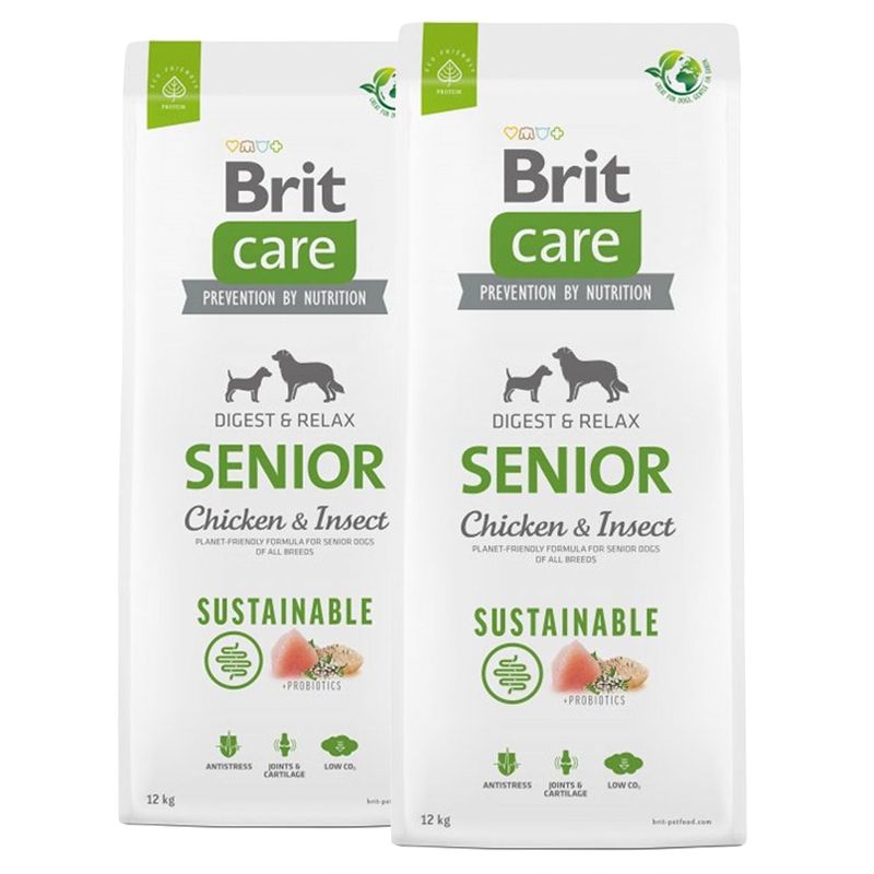 Brit Care Dog Sustainable Senior Chicken & Insect 2 x 12 kg