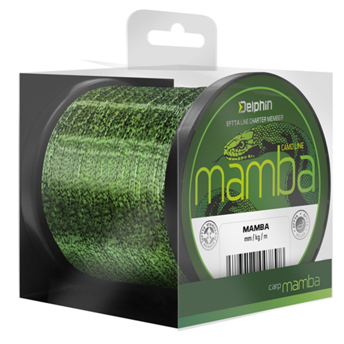 Vlasec Delphin MAMBA Carp / kamufláž 0,32mm 16,3lbs 600m