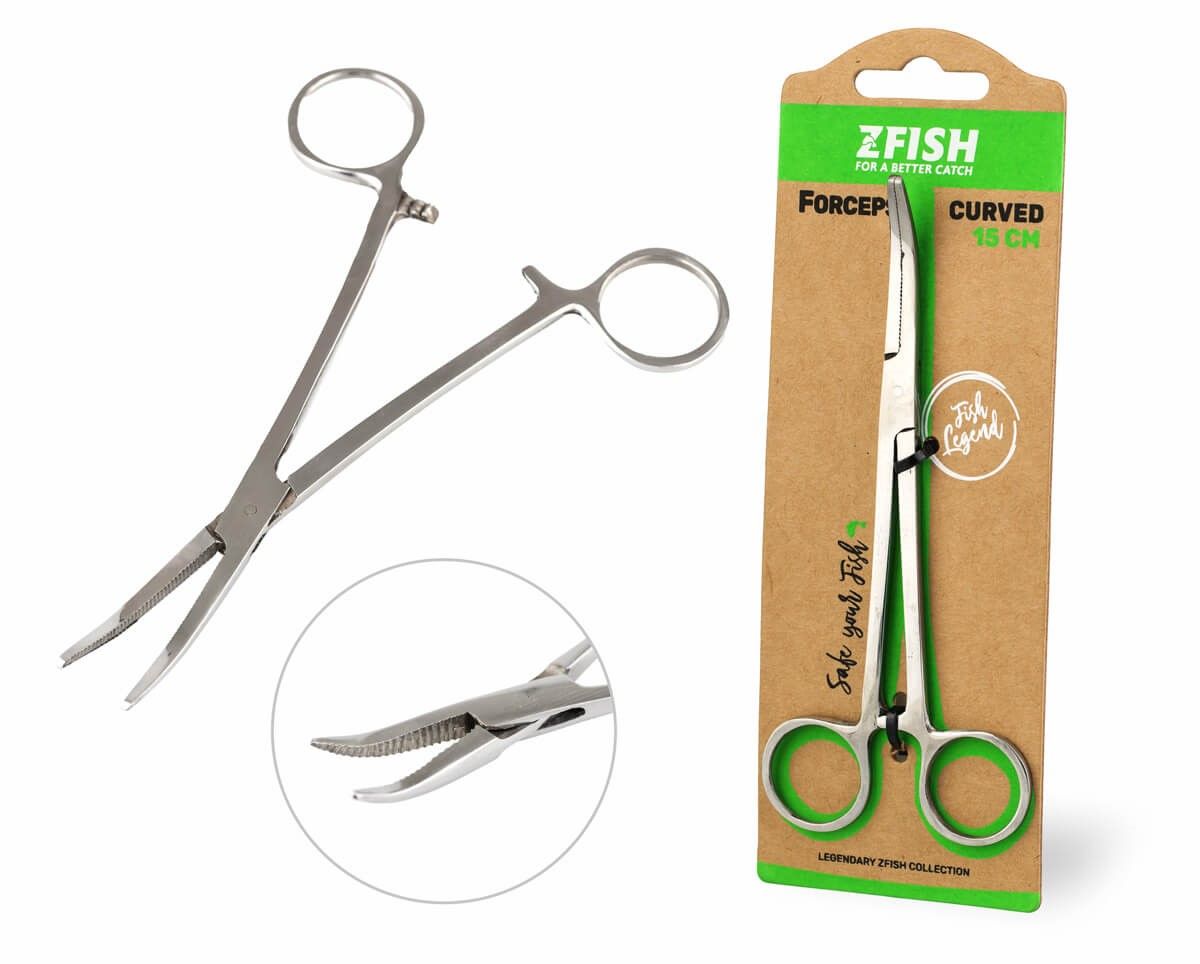 Zfish Forceps Curved 15 cm