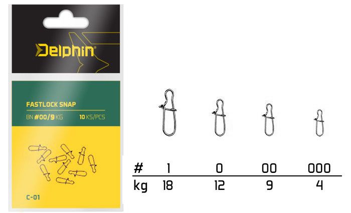 Delphin Fastlock Snap C-01/10ks 1