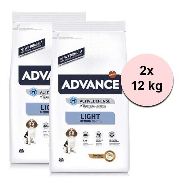 Advance Dog Medium Light 2 x 12 kg