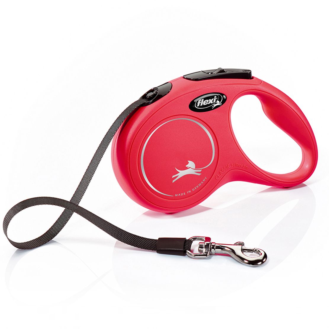 Flexi vodítko New Classic S do 15kg, 5m popruh - červené