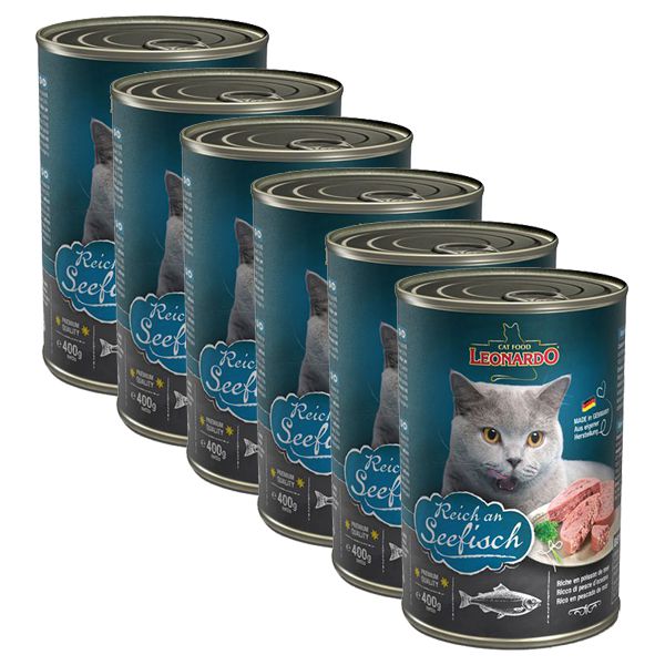Konzerva pre mačky Leonardo - Ryba 6 x 400g