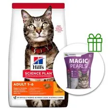Hill's Science Plan granule pre dospel&eacute; mačky s kurac&iacute;m 10 kg + podstielka ZADARMO