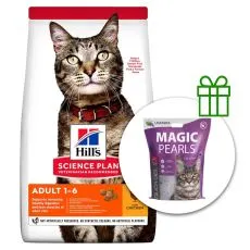 Hill's Science Plan granule pre dospel&eacute; mačky s kurac&iacute;m 15 kg + podstielka ZADARMO
