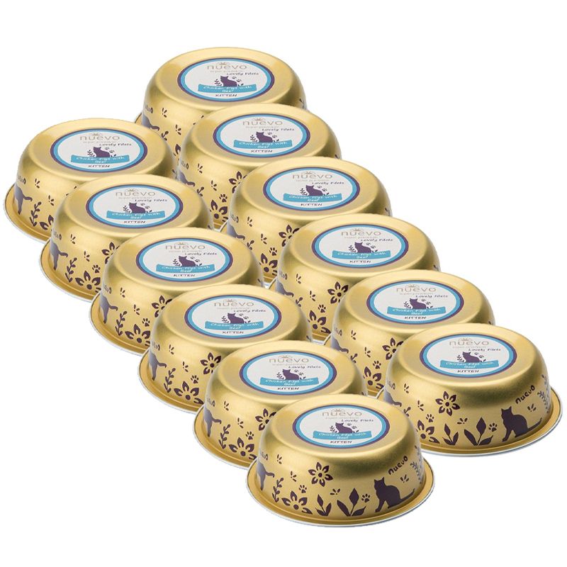 NUEVO Cat Kitten Chicken Filet with Beef 12 x 85 g