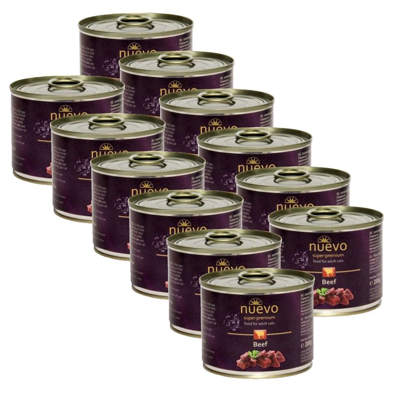 Konzerva NUEVO CAT Adult Beef 12 x 200 g