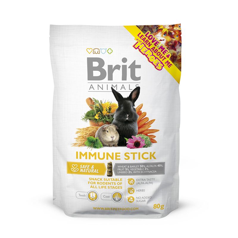 Brit Animals Immune Stick pre hlodavce 80g