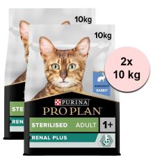 PURINA PRO PLAN CAT STERILISED RENAL PLUS králik 2 x 10 kg
