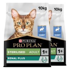 PURINA PRO PLAN CAT STERILISED RENAL PLUS králik 2 x 10 kg