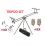 MIVARDI SET - Tripod Premium + ZDARMA 2 x Hlásič EASY blue & red + 2 x Swing ARM EASY red & blue