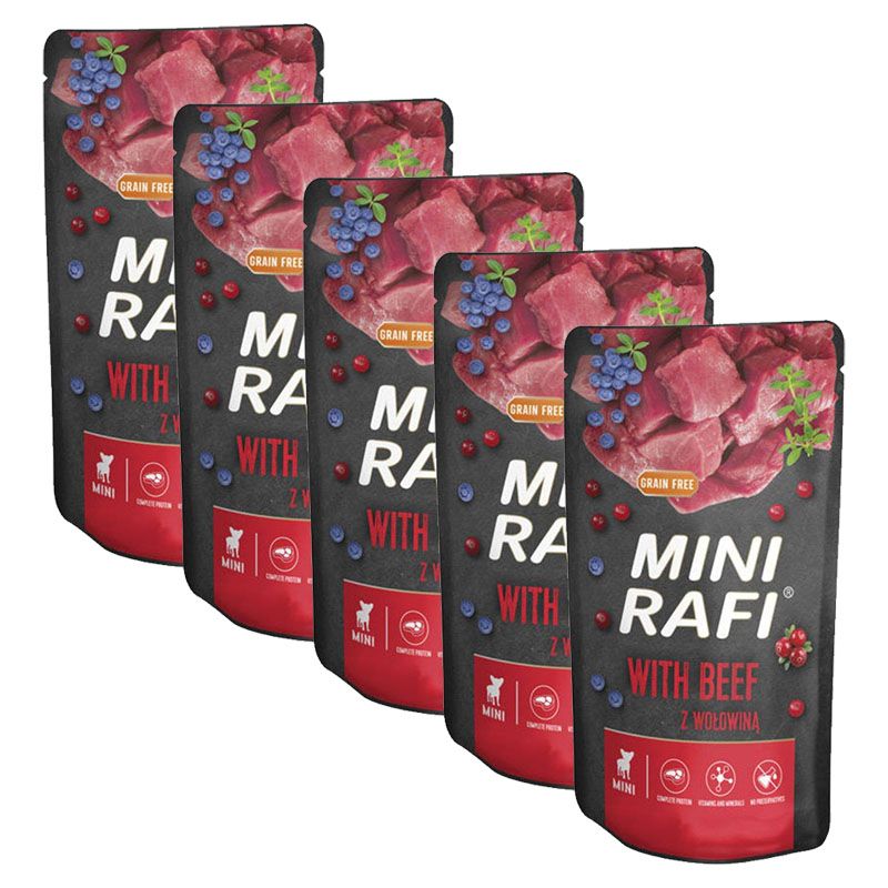 Rafi Adult Mini GF with Beef 5 x 150 g