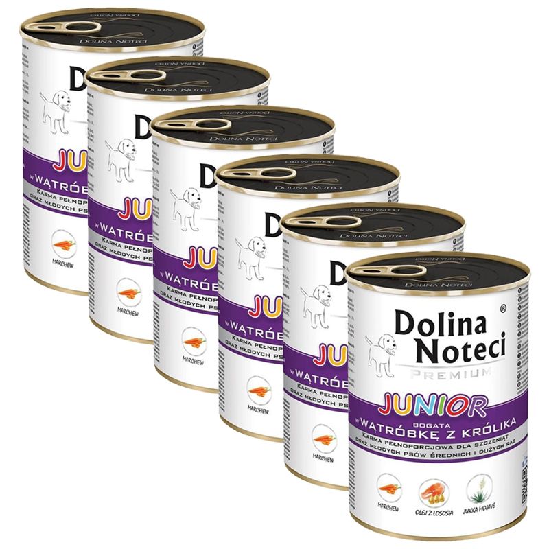 Dolina Noteci Premium Junior Rich in Rabbit Liver 6 x 400 g