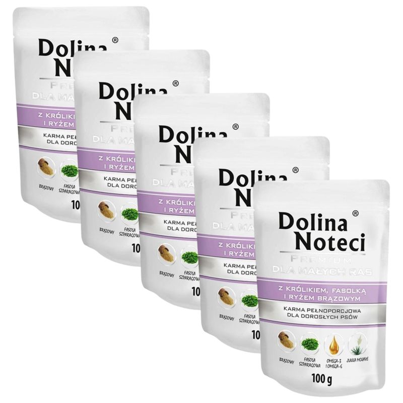 Dolina Noteci Premium Small Breed with Rabbit, Green Beans and Brown Rice 5 x 100 g