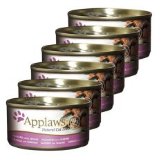 Applaws Cat - konzerva pre mačky s makrelou a sardinkou, 6 x 70g