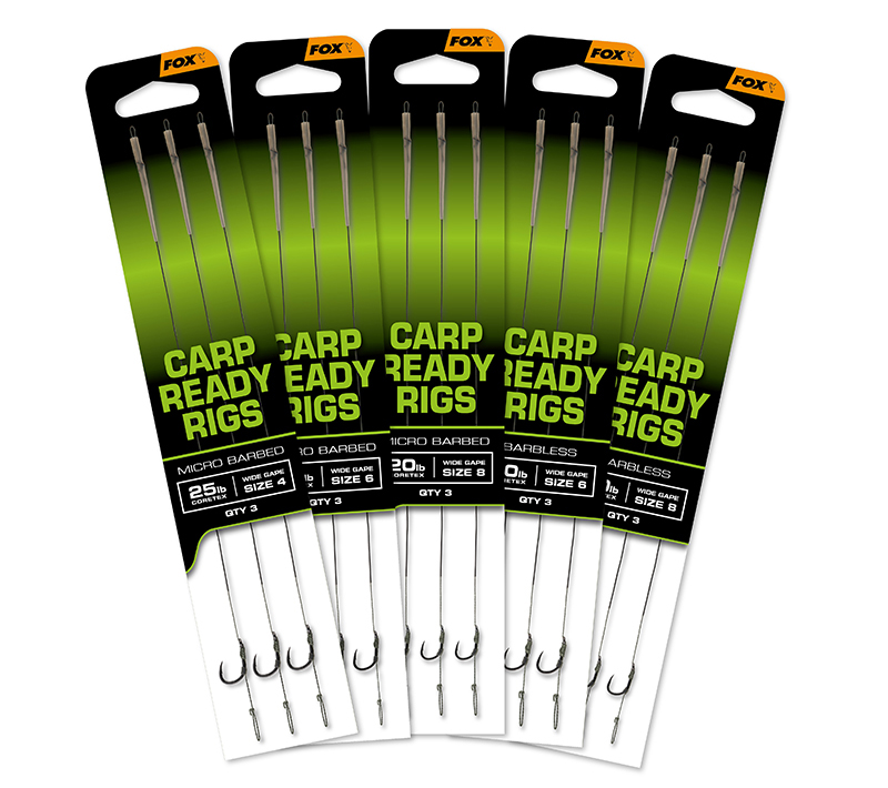 Carp Ready Rigs- Wide Gape size 4 (25lb) - 3ks