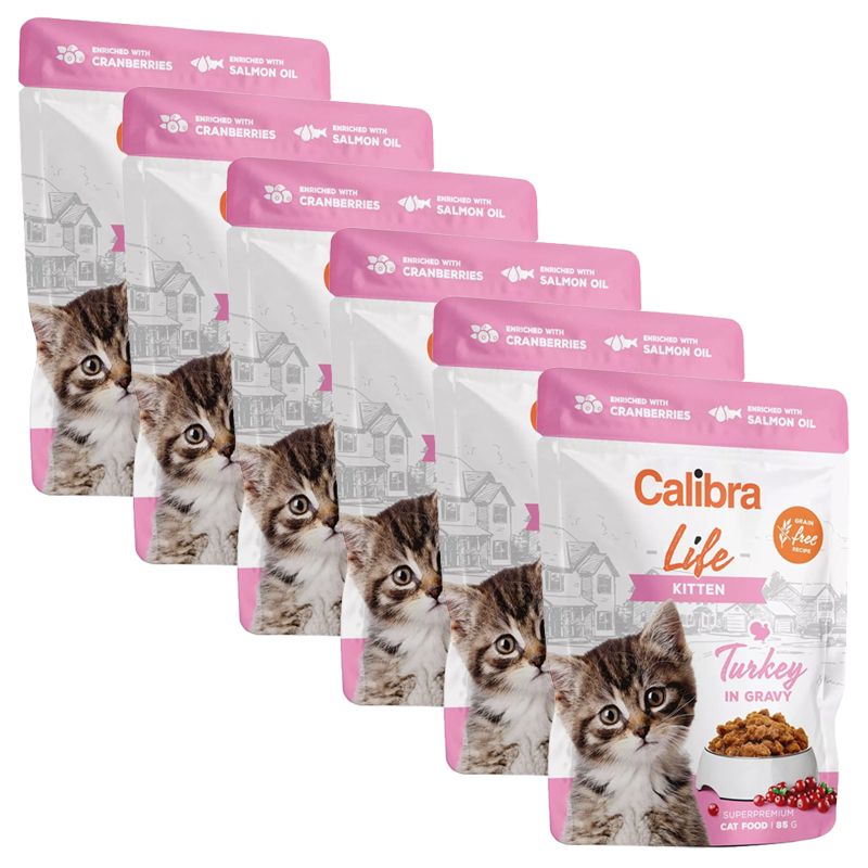 Calibra Cat Life Kitten Turkey in gravy 6 x 85 g