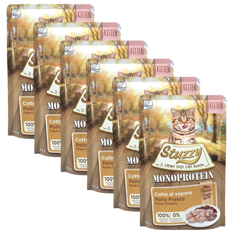 Stuzzy Kitten Monoprotein GF kuracie 6 x 85 g