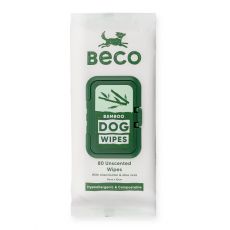 Beco Bamboo Čistiace obrúsky pre psov, neparfumované 80 ks