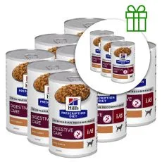 Hill's Prescription Diet i/d Starostlivosť o zaž&iacute;vanie konzerva pre psov 360 g, 9+3 ZADARMO