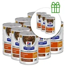 Hill's Prescription Diet c/d Multicare Stew Starostlivosť o močov&yacute; syst&eacute;m pre psov 354 g, 9+3 ZADARMO