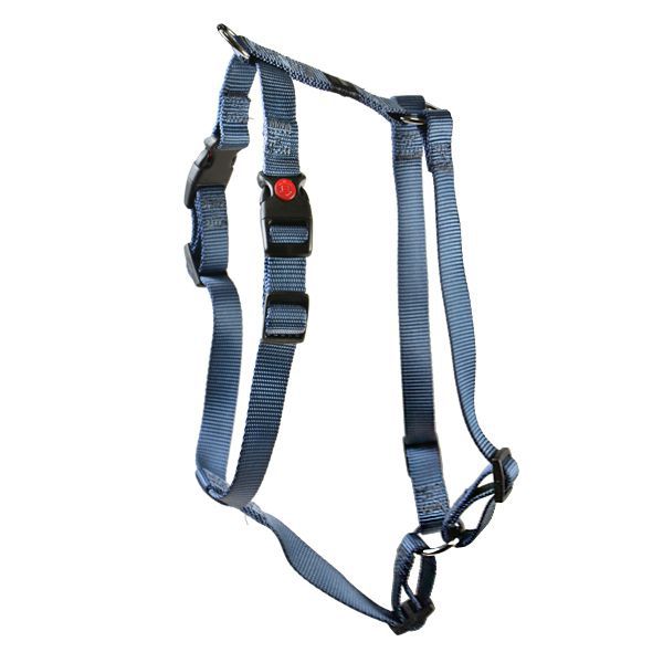 Postroj pre psy, nylonový - sivý, 62 - 86 cm
