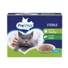 PreVital Cat Sterile Kapsička hydina/pečeň v om&aacute;čke 12 x 100 g