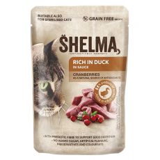 Shelma Cat Kapsička kačica-brusnica v omáčke 85 g