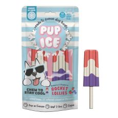 Pup Ice Chladiaca pochúťka jahoda & čučoriedka 2 ks