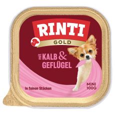 Vanička Rinti Gold Mini Adult teľa a hydina 100 g