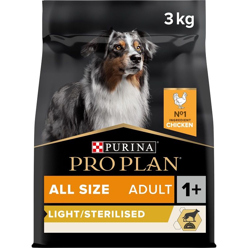 PRO PLAN All Sizes Adult Light Sterilised granule pre psov kura 3 kg