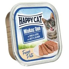 Happy Cat Minkas DUO Pat&eacute; hov&auml;dzie & losos 100 g