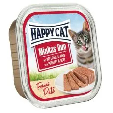 Happy Cat Minkas DUO Pat&eacute; hydina & hov&auml;dzie 100 g