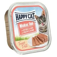 Happy Cat Minkas DUO Pat&eacute; hydina & losos 100 g