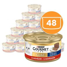 Konzerva Gourmet GOLD - paštéta s hovädzím mäsom, 48 x 85g