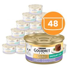 Konzerva Gourmet GOLD - Savoury Cake s jahňacinou a zelenými fazuľkami 48 x 85g