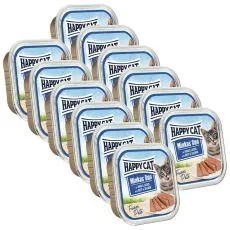 Happy Cat Minkas DUO Pat&eacute; hov&auml;dzie & losos 12 x 100 g