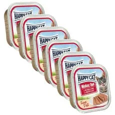 Happy Cat Minkas DUO Pat&eacute; hydina & hov&auml;dzie 6 x 100 g