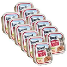 Happy Cat Minkas DUO Pat&eacute; hydina & hov&auml;dzie 12 x 100 g