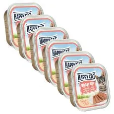 Happy Cat Minkas DUO Pat&eacute; hydina & losos 6 x 100 g