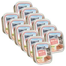 Happy Cat Minkas DUO Pat&eacute; hydina & losos 12 x 100 g