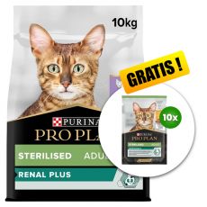 PURINA PRO PLAN CAT STERILISED RENAL PLUS morka 10 kg + 10 x kapsička Sterilised ZADARMO