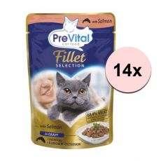 PreVital Fillet Selection Kapsička losos v omáčke 14 x 85 g
