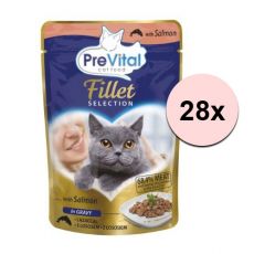 PreVital Fillet Selection Kapsička losos v omáčke 28 x 85 g