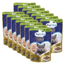 PreVital Fillet Selection Sterile Kapsička losos v omáčke 14 x 85 g