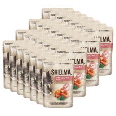 Shelma Cat Kapsička losos-spirulina v omáčke 28 x 85 g