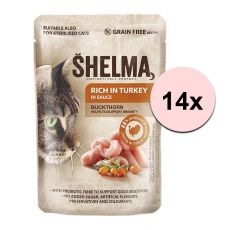 Shelma Cat Kapsička morka-rakytník v omáčke 14 x 85 g