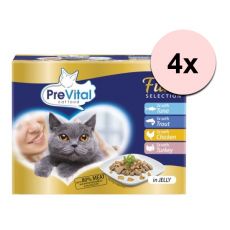 PreVital Fillet Selection Kapsička tuniak/pstruh/kura/morka v želé 48 x 85 g
